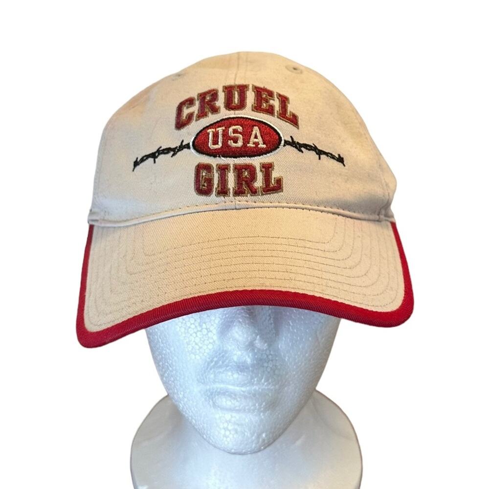 Cruel Girl Western Wear Baseball Cap Maroon Ivory Adjustable